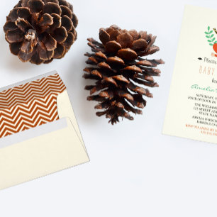 Invitación de Baby Shower Tribal Woodland Fox