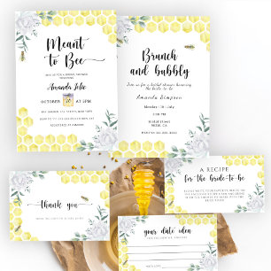 Invitación Brunch y burbujas - duchas de novias con tema de a