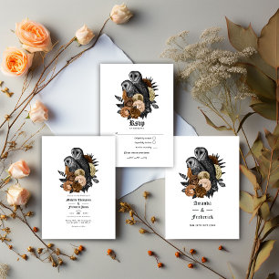 Programa Amber Floral Owls Gothic Boda