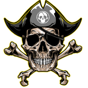 Posavasos Redondo De Papel Fiesta de temas piratas Skull adulto.Cross Bones