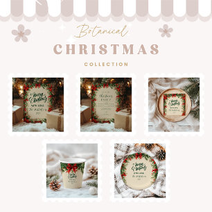 Servilleta De Papel Fiesta de Navidades de Poinsettia Pine Rústica