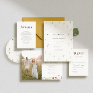 Póster Boda de flores silvestres gracias por asistir