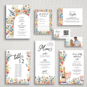 Recepción de la boda de flor silvestre
