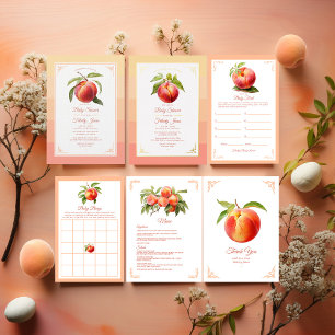 Invitación Peach Fuzz Baby Shower