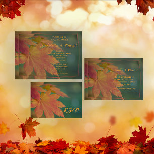 Colores de otoño Boda Tarjeta de respuesta RSVP