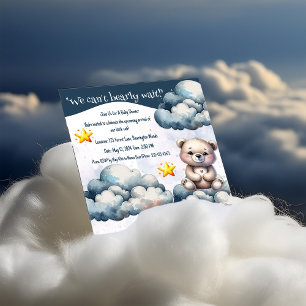 Invitación Podemos Esperar A Teddy Bear Baby Shower