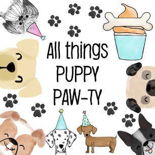 Invitación Pug Unicorn Cachorro de perro