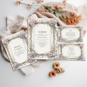 Invitación Un pequeño Chica de flores silvestres en Baby Show
