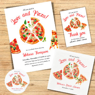 Servilleta De Papel Ducha de novias de Fiesta Slice con amor y pizza i