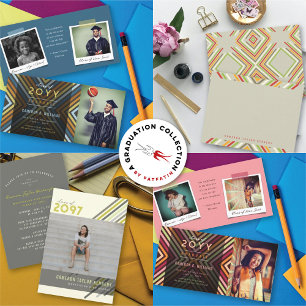 Tarjeta De Agradecimiento Graduación moderna de bandas de maxilar de diamant