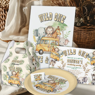 Camiseta animales de safari de cumpleaños de chicos salvaje