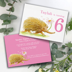 Invitación Caminata por la naturaleza picnics echidna 4 invit