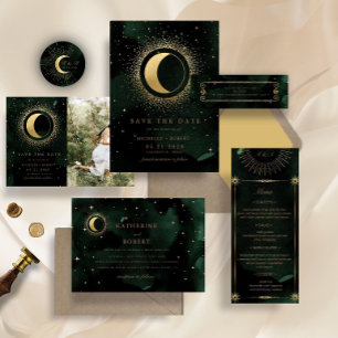 Invitación a la Boda Celestial de la Luna de Oro T