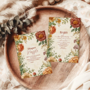 Plato De Papel Terracota Floral Baby en Bloom Baby Shower