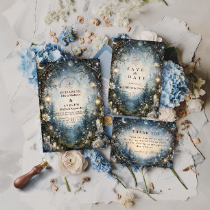 Tarjeta De Agradecimiento Boda de fantasía caprichosa en el bosque