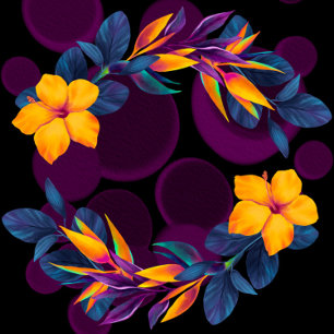 Invitación Aves del paraíso Hibiscus Wedding Shower