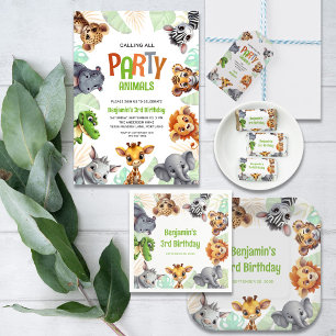 Invitación Llamar a todos los animales Fiestas a sabotear el 