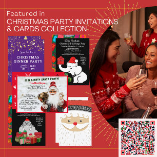 Invitación Navidades Fiesta de estilo Casino Santa Las Vegas