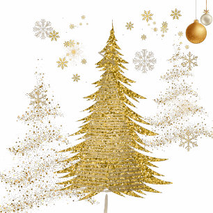 Adorno Pino moderno de Navidad con acuarela colorida