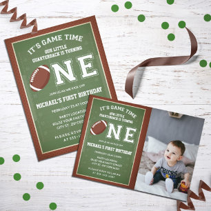 Invitación Fiesta de primer cumpleaños del fútbol