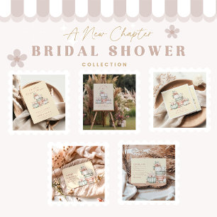 Pegatina Redonda Un nuevo capítulo comienza con la ducha de novia d