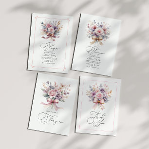 Invitaciones Acrílicas Elegante floral barrido "Fancy One" primer cumplea