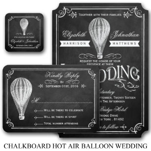 Invitación Colección de Bodas de globos aerostáticos