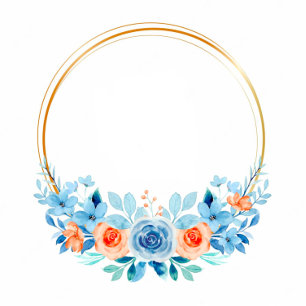 Invitación Primavera Paint Azul Naranja Florencia Las Parejas