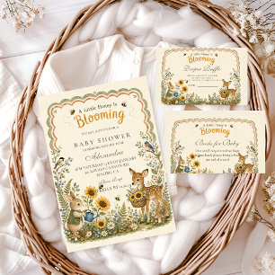 Tarjeta De Recepción Rifa de pañal de abeja de miel de bosque personali