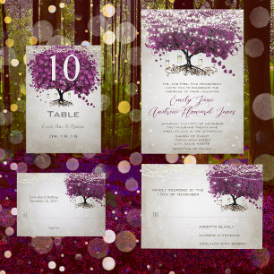 Invitación Mason Jar Sangria Heart Leaf Firefly Tree Boda
