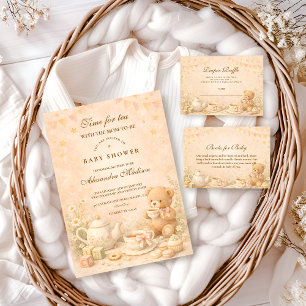 Invitación Bebé en la Tarde de Té Vintage
