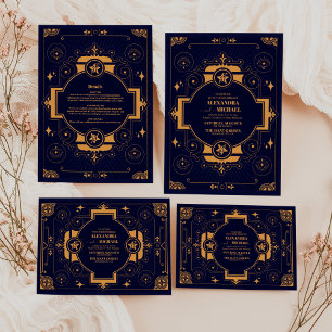 Invitación Boda Celestial Elegante
