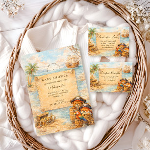 Invitación Fiesta de Bebé Piratas de Cuentacuentos
