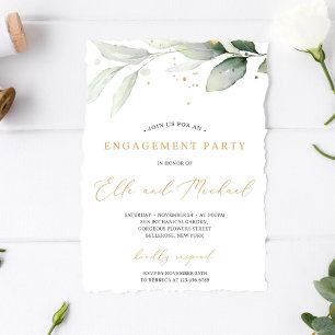 Invitación Iniciales modernas de monograma de oro y boda de v