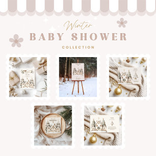 Servilleta De Papel Boho Winter Cottage Navidades Baby Shower