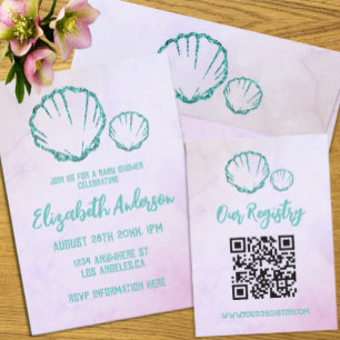 Invitación Seashell Baby Shower