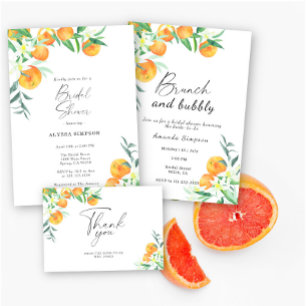 Invitación Ducha de brunch y burbuja de novia