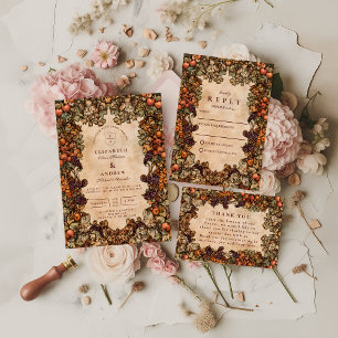 Invitación Boda de otoño en el huerto