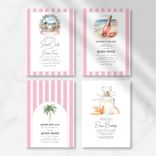 Tarjeta De Agradecimiento Foto de fin de semana de Bachelorette Club Social 