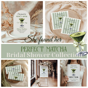 Invitación Elegante, Encontró Su Ducha Bridal Matcha Perfecta
