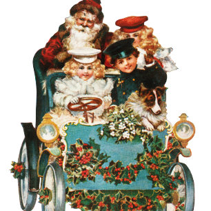 Postal Personalizado Felices Fiestas Moda Rústica Vintage