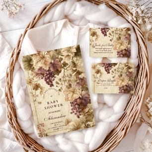 Servilleta De Papel Ducha de Bebé Floral de Uva de Viñedo