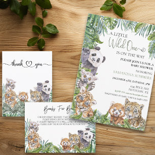Postal Baby Shower Tropical Jungle Animals Gracias