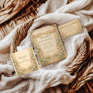 Tarjeta De Agradecimiento Cumpleaños de flor silvestre del desierto boho