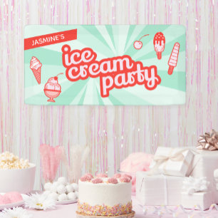 Invitación Volante de Fiesta social de Ice Cream