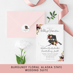 Invitación a la boda de destino del estado de Alas