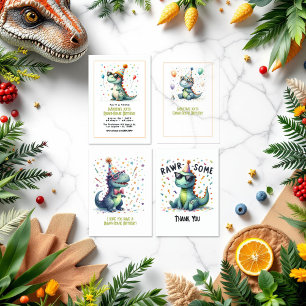 Tarjeta Funny T-Rex Rawr - Algún Cumpleaños