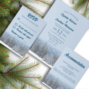 Invitación Boda de la Selva de las Montañas Snowy