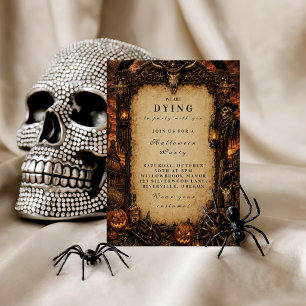 Pegatina Redonda Fiesta Elegante de Halloween al Estilo Occidental