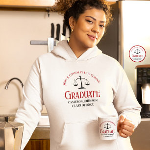 Sudadera Personalizado de Graduación de la Escuela de Derec